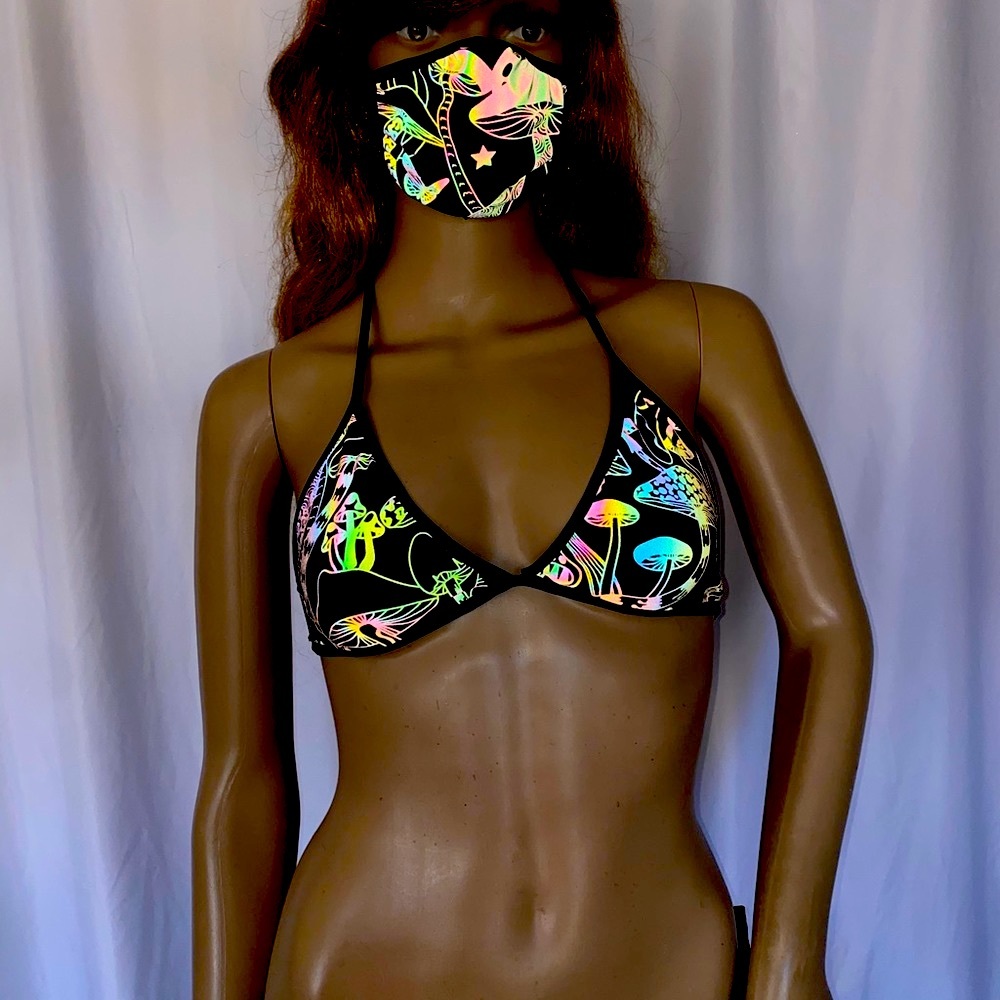 Mushroom Rainbow and Reflective triangle top